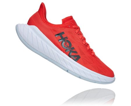 Hoka One One Carbon X 2 Moški Road Tekaški Čevlji Rdeča / Bela SI-719530Z